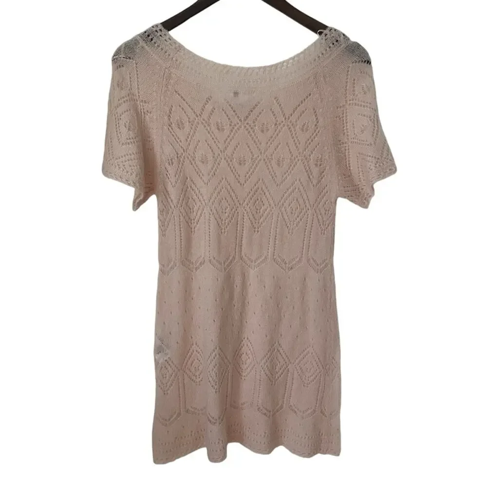 Vintage‎ H&M knit dress pink knit vintage crochet - Picture 3 of 5
